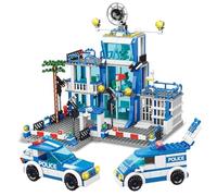 Tirff City Police Station Building Sets, 570 Pieces City Police Sets Toy Building Bricks Kit, Gift for Boys 6-12