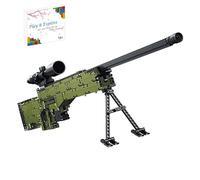 Tirff Technic Gun Building Blocks, AWM Sniper Rifle Set, Shootable Gun Military Building Set, Military Shooting Weapon Model for Adults - 1315 Pieces