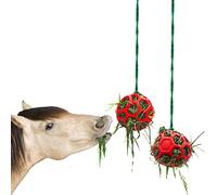 Tirifer 2pcs Horse Treat Ball Hay Feeder Toy - Stress Relief for Horse, Goat, Sheep - Stall, Paddock