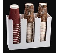 Tirifer Disposable Coffee Cup Dispenser Organizer Paper Cup Lid Sleeve Holder Presentation Storage Coffee Milk Tea Shop Restaurant Accessories Halloween Party Supplies