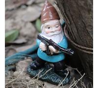 Tirifer Garden Gnome with Gun, Military Gnome Soldiers Garden Gnome, Tactical Statue for Indoor Outdoor, Patio, Yard, Lawn Ornaments, Home Décor