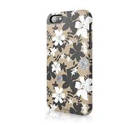 Tirita Hard Phone Case Compatible with iPhone 11 Pro Max PRINTED GLITTER, NOT REAL GLITTER Floral Flowers Black and White Gold B&W