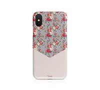 Tirita Hard Phone Case Compatible with iPhone 6 Plus & 6s Plus Hard Cover PRINTED GLITTER, NOT REAL GLITTER Floral Shabby Chic English Roses Vintage Flowers Red Bouquet