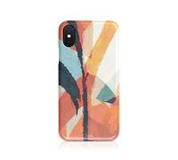 Tirita Hard Phone Case Compatible with iPhone 7 Plus & 8 Plus Cover Summer Tropical Seaside Paradise Paint Brush Strokes Grunge