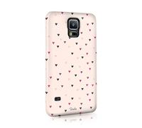 Tirita Hard Phone Case Compatible with Samsung Galaxy S10 Love Floating Falling Hearts Rain Polka