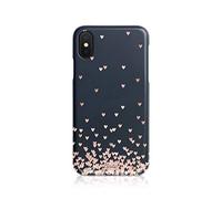 Tirita Hard Phone Case Compatible with Samsung Galaxy S6 Hard Cover PRINTED GLITTER, NOT REAL GLITTER Glitter Confetti Rain Rose Gold Falling Hearts