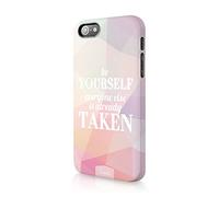 Tirita Hard Phone Case Cover Compatible with iPhone 12 & 12 Pro PRINTED GLITTER, NOT REAL GLITTER Inspirational Life Quotes Be Yourself