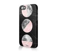 Tirita Hard Phone Case Cover Compatible with iPhone 12 & 12 Pro PRINTED GLITTER, NOT REAL GLITTER Luna Moon Space Pastel Pink Eclipse