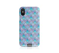 Tirita Hard Phone Case Cover Compatible with iPhone 12 & 12 Pro PRINTED GLITTER, NOT REAL GLITTER Mermaid Tail Skin Scales Gradient Pink Blue Silver