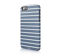 Tirita Hard Phone Case Cover Compatible with iPhone 12 Mini Floral Summer Chic Horizontal Navy Stripes