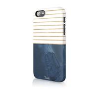 Tirita Hard Phone Case Cover Compatible with iPhone 12 Mini PRINTED GLITTER, NOT REAL GLITTER Navy Rose Gold Marble Stripes