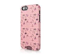 Tirita Hard Phone Case Cover Compatible with iPhone 12 Mini World Travel Map Cartoon Pink Traveller