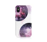 Tirita Hard Phone Case Cover Compatible with iPhone 12 Pro Max Moon in Space Pastel Iridescent Luna