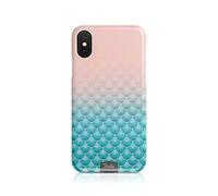Tirita Hard Phone Case Cover Compatible with iPhone 12 Pro Max PRINTED GLITTER, NOT REAL GLITTER Mermaid Tail Skin Scales Gradient Baby Pink Blue