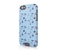 Tirita Hard Phone Case Cover Compatible with iPhone 12 Pro Max World Travel Map Cartoon Blue Traveller