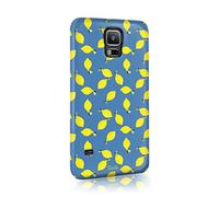 Tirita Hard Phone Case Cover Compatible with Samsung Galaxy S20 Plus Floral Summer Chic Lemons on Blue