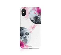 Tirita Hard Phone Case Cover Compatible with Samsung Galaxy S20 Plus Moon in Space Pink Painted Luna