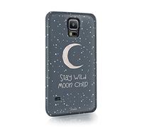 Tirita Hard Phone Case Cover Compatible with Samsung Galaxy S20 Plus PRINTED GLITTER, NOT REAL GLITTER Luna Moon Space Stay Wild Moon Child