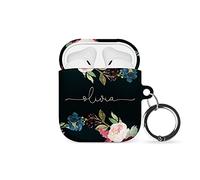 Tirita Personalised Case/Cover compatible with Apple AirPods Pro Earpods. [23 - Floral Shabby Chic Roses Watercolour]