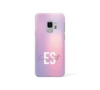 Tirita Personalised Hard Phone Case Compatible with Samsung Galaxy S10 PRINTED GLITTER, NOT REAL GLITTER Fashion Stylish Monogram Vanilla Sky Ombre