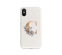 Tirita Personalised Initials Custom Hard Phone Case Compatible with iPhone 11 Pro Max Hard Cover Floral Drawings Monogrammed Johnny Jump up