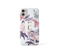 Tirita Personalised Initials Custom Hard Phone Case Compatible with iPhone 11 Pro Max Hard Cover Watercolour Roses Spring Flower Garden
