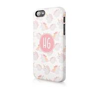 Tirita Personalised Initials Custom Hard Phone Case Compatible with iPhone 11 Unicorns Floral Flowers Magic Creatures Sayings