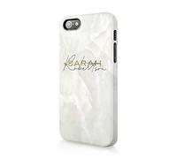 Tirita Personalised Initials Custom Hard Phone Case Compatible with iPhone 12 Pro Max PRINTED GLITTER, NOT REAL GLITTER Polychromatic Glossy Marble Radiant White Opal
