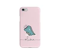 Tirita Personalised Initials Custom Hard Phone Case Compatible with iPhone 6 & 6s Chubby Dinosaur Dino Roar