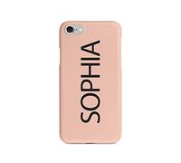 Tirita Personalised Initials Custom Hard Phone Case Compatible with iPhone 7 Plus & 8 Plus Hard Cover Summer Tropical Seaside Paradise Oops! Icon