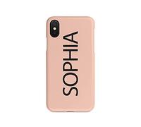 Tirita Personalised Initials Custom Hard Phone Case Compatible with iPhone X & Xs Hard Cover Summer Tropical Seaside Paradise Oops! Icon
