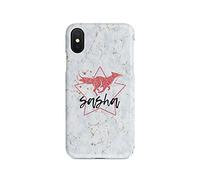 Tirita Personalised Initials Custom Hard Phone Case Compatible with iPhone Xs Max PRINTED GLITTER, NOT REAL GLITTER Magical Creatures Unicorn Fairy Phoenix Mermaid