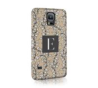 Tirita Personalised Initials Custom Hard Phone Case Compatible with Samsung Galaxy S10 Plus PRINTED GLITTER, NOT REAL GLITTER Floral Flowers Black and White Gold B&W