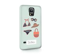 Tirita Personalised Initials Custom Hard Phone Case Compatible with Samsung Galaxy S10 Plus Seaside Summer Sunset Beach Riviera Sayings Quotes
