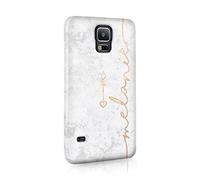 Tirita Personalised Initials Custom Hard Phone Case Compatible with Samsung Galaxy S20 Plus PRINTED GLITTER, NOT REAL GLITTER Handwritten Stone Copper Love Arrow Marble
