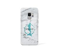 Tirita Personalised Initials Custom Hard Phone Case Compatible with Samsung Galaxy S9 Plus PRINTED GLITTER, NOT REAL GLITTER Magical Creatures Unicorn Fairy Phoenix Mermaid
