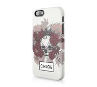 Tirita Personalised Initials Custom Hard Phone Case Cover Compatible with iPhone 12 & 12 Pro Alternative Rock and Roll Drawn Skull Roses