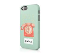 Tirita Personalised Initials Custom Hard Phone Case Cover Compatible with iPhone 12 & 12 Pro Artistic Trendy Retro Call Me 80s Phone