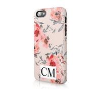 Tirita Personalised Initials Custom Hard Phone Case Cover Compatible with iPhone 12 & 12 Pro Floral Summer Chic Sophisticated Bloom