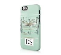 Tirita Personalised Initials Custom Hard Phone Case Cover Compatible with iPhone 12 Pro Max Trendy Oriental Design Stork on the Sea