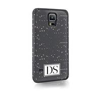 Tirita Personalised Initials Custom Hard Phone Case Cover Compatible with Samsung Galaxy S20 Alternative Rock and Roll Black Splatter Polka Dots