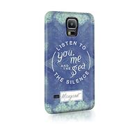 Tirita Personalised Initials Custom Hard Phone Case Cover Compatible with Samsung Galaxy S20 Plus Seaside Ocean Listen to You Me Sea