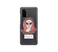 Tirita Personalised Initials Custom Hard Phone Case Cover Compatible with Samsung Galaxy S20 Rock and Roll Day of the Dead Woman