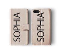 Tirita Personalised Initials Custom Phone Case Compatible with iPhone 6 & 6s Wallet Leather Flip Summer Tropical Seaside Paradise Oops! Icon
