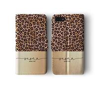 Tirita Personalised Initials Custom Wallet Leather Flip Phone Case Compatible with iPhone 11 Pro Max Shabby Dots Stripes Gold Marble Stars Animal Plaid