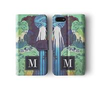 Tirita Personalised Initials Custom Wallet Leather Flip Phone Case Compatible with iPhone 6 & 6s Japanese Art Hokusai The Amida Falls