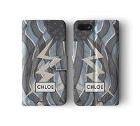 Tirita Personalised Initials Custom Wallet Leather Flip Phone Case Compatible with Samsung Galaxy S10 Plus Skulls Catrina Roses Dead Crow Raven