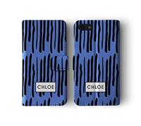 Tirita Personalised Initials Custom Wallet Leather Flip Phone Case Compatible with Samsung Galaxy S10 Abstract Geometric Forms Art Polka Dots Lines Stripes