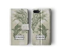 Tirita Personalised Initials Custom Wallet Leather Flip Phone Case Compatible with Samsung Galaxy S10 Plus Seaside Summer Jellyfish Coral Shells Seahorse Ocean