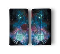 Tirita Personalised Initials Custom Wallet Leather Flip Phone Case Compatible with Samsung Galaxy S7 Edge Deep Space Nebula Galaxy Habl Cluster Star Systems